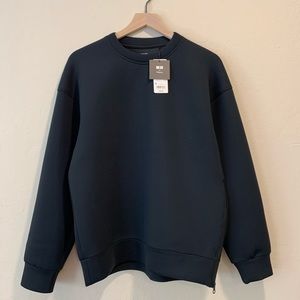 NWT UNIQLO x THEORY Ultra Stretch Dry Sweatshirt Black Size M